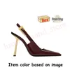 2024 Designer Sandalen Hoge Hakken Saint Laurents Luxe Parijs Jurk Klassiekers Dames 10cm Platform Hak Slingback Gouden Kantoor Bruiloft Bodems Met Doos Maat 35-41