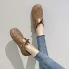 Обувь новое плетеное пружинное летние туфли без каблуков женские лоферы с закрытыми пальцами пальцев ног Mocasines Mujer Girls Shoes