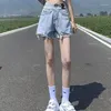 Womens Shorts Jeans Summer Thin Section High-waist Denim Women Loose Wide-legged A-line Girl Super Short Pants