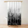 Rideau de douche minimal en Polyester, dégradé blanc et noir, imperméable, moderne, pour salle de bain, lavage en Machine, crochets de bain, 240313
