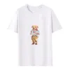 2024 camiseta com estampa animal, nova camisa polo estampada do designer, manga curta de algodão de alta qualidade masculina