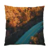 Pillow Living Room Decoration Snow Mountains Cover Tropical Palm 45x45 Polyester Linen Throw Covers E1337