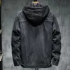 Liner Thicker Winter Black Hooded Denim Jacket Outerwear Warm Men Lining Plus Cotton Thick Cowboy Jacket Coat Large Size 5XL 240315