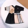 Robes d'été de luxe pour bébés filles, jolies manches bouffantes, 100% coton de haute qualité, robe design pour enfants, vêtements pour enfants