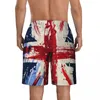 Herr shorts Storbritannien brädet sommar mode coola coola strand män sport fitness andas grafiska badstammar