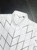 Men's Dress Shirt Slim Fit Flex Collar Stretch Print Brand Clothing Men Long Sleeve Dress Shirts Hip Hop Style Quality Cotton Tops Black White 16223