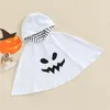 Jackor Toddler Baby Girls Boys Halloween Hooded Shawls Cartoon Ghost Printing Cloak Cosplay Costume 6M-3T