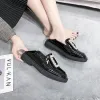 Boots Metal Crystal Small Leather Shoes Women Square Toe Thick Heels Loafers Plush Japanned Leather Oxfords Woman Flats 2022