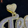 Lifeng Fashion Jewelry Pass Diamond Test Hip Hop Sterling Sier Lettera Charm Design VVS Ciondolo Moissanite