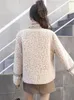 Giacche da donna Il cappotto di lana stile mondana in montone di pecora corto moda inverno 2024