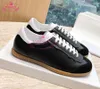 Casual Shoes 2024 Women's Sports Men Sneakers Solid Color Lace-up Mixed Patchwork Breathable Genuine Leather Luxury