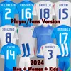 2024 Italys Soccer Jerseys 24 25 Jorginho Insigne Dimarco Men Kids Kit Chiesa Barella Chiellini Cristante Immobile 125 year senivar