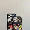 Capas de telefone celular de designer CASETIFY Cartoon Flower Girls Capa de telefone à prova de choque para iPhone 13 14 15 Plus Pro Max Capa protetora de acrílico