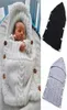 Cute Newborn Baby Blanket Infant Knit Crochet Hoodie Swaddle Wrap Sleeping Bag Y20100942262058626584