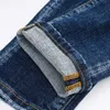 2024 Printemps et Automne Personnalisé Élastique Big Break Personnalisé Serré Discothèque Mode Percée D2 Jeans Pantalons Pour Hommes BlueN3R5