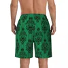 Shorts pour hommes rayures murs de maisons hantées conseil hommes mode slips de plage Halloween fantôme séchage rapide maillot de bain