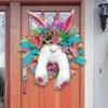 Fiori decorativi Coniglietto ladro di Pasqua elettrico BuCon orecchie Forma di cartone animato Decorazione carina Ornamenti Accessori interni per la decorazione della parete