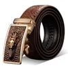 Ceinture en cuir à motif crocodile pour hommes, pantalon à boucle entièrement automatique, supply279w, 2021