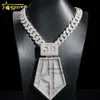 Colgante inicial de moissanita de diamante VVS para hombre, joyería de Hip Hop personalizada, de alta calidad, Buss Down, 15Mm de espesor, Sier
