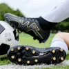 Scarpe da football americano Sneakers di alta qualità per uomo Allenamento Stivali da calcio alti Gomma con punte lunghe Tacchetti Erba Ragazzi Barca