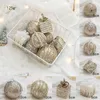 Christmas Decorations 8Pcs/Set Tree Balls Ornament Champagne Gold Hanging Bubble Glitter Xmas Year Home Party Decoration