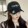 Ball Caps Korean Tide Brand Star Hole Cotton Baseball Cap Men Women Street Color Embroidered Couple Sun Hat