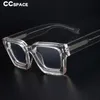 54290 Hochwertige Acetat-Rahmenbrille, Vintage-Quadrat-Markendesign-Brille, CCspace De Grau 240313