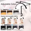 Sèche-ongles demi-lune lumière LED anneau vidéo remplissage cils réglable pour salons de beauté tatouage maquillage lampe à cils Table de manucure