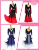 Stage Wear Robe de bal Rouge Noir Dégradé Femmes Valse Compétition Bleu Blanc Mq286