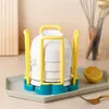 Küche Lagerung Mode Dish Rack Platzsparende Rotierende Schüssel Ablauf Multifunktionale Display Stand Liefert