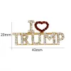 I LOVE TRUMP Steentjes Broche Pins Vrouwen luxe Crystal Letters Pins Jas Jurk Sieraden Broches 2024317