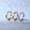 anello in oro Anelli d'amore Anello di design da donna Coppia di gioielli Fascia Acciaio al titanio con diamanti Casual Moda Strada Classico Oro Argento Rosa Misura opzionale 4 mm 5 mm 6 mm
