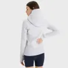 Lu Jacket Align Coat Hoody Align Lu Lemon Yoga avec Alos Automne Hiver Épais À Capuche Sport Veste De Gym Femmes Slim Fit Trou De Pouce En Plein Air Ru