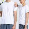 Lu Align Align Lu Lemon Golf-T-Shirts für Herren, Sommer, O-Ausschnitt, solides, schnell trocknendes T-Shirt mit hoher Elastizität, Sport-Fiess-Kurzarm-Top, 2024 Gym Lemon 2024 Gym Jogger