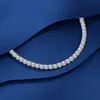 Buzlu Çıkış Pulsera Moissanite Küba Bilezik 925 Silver Joyeria Plata 925 Özel İnce Mücevher Moissanite Tenis Bilezik