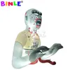 En gros de 8mh (26ft) Personnages sanglants Zombie Halloween gonflable géant avec des lumières LED Franky Frankie Monster Figure pour la décoration extérieure Publicité
