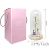 Romantic Love Lamp LED Rose Eternal 24K Gold Foil Flower Fairy String Night Lights In Dome For Christmas Valentines Day Gift 240314