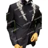 Erkek Suit Blazers Yakışıklı Kristaller İnci Prom Erkek Erkekler Düğün Seti Ceket Yelek Özel Yapım Sigara Sigara Smokin 2023 GG
