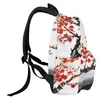 Zaino Cherry Blossom Ink Borse da scuola per studenti Laptop personalizzate per uomo Donna Donna Mochila da viaggio