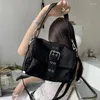 Borse a tracolla Borsa a tracolla da donna punk gotico Borsa Underam da donna vintage alla moda Borsa a tracolla in tela femminile fresca tinta unita