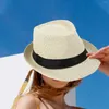 Geniş Memlu Şapkalar Güneş şapkası nefes alabilen erkekler yetişkin sunhat moda çok yönlü yaz en iyi saman açık meslekler için seyahat yürüyüş kampı