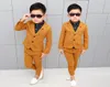 Kinder Formelle Anzüge Sets Hochzeitskleid Kostüm Kinder Blazer Hosen 2 stücke Kleidung Set Jungen Mode Party Leistung Kleidung2877570