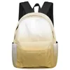 Sac à dos jaune blanc dégradé femmes homme sacs à dos étanche voyage école pour étudiant garçons filles ordinateur portable livre Pack Mochilas