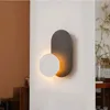 Wall Lamp Nordic Modern Coloured Elliptical Light For Restaurant Bedroom Corridor Backgrounds Decor Indoor Illumination Sconces