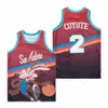 Koszykówka 2 Wile e Coyote Jersey Film x Looney Tunes Retro White Purple Team Sport Pure Cotton Emetrite Oddychający vintage college college hiphop mundur