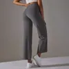 Lu Pant Align Align Lu Lemon Pantaloni a zampa da donna a gamba larga con tasche Pantaloni sportivi con coulisse Leggings da yoga svasati a vita alta Fiess Runn