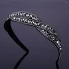 Hair Clips Fashion Retro Toothed Hairband Shinny Crystal Cross Girls Hoop Rhinestone Korean Style Sweet Headband