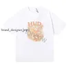 2024 männer T-shirt Rhude Marke Designer Herren T Shirts Flut Gedruckt T Männer Frauen Rundhals Kurzarm T-shirt Casual Lose Mode Hohe Qualität High Street Hip Hop 8582