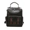 Okul Çantaları WR 2024 Modaya uygun kadın sırt çantası Vintage PU Deri Day Pack Brown Mochilas Para Mujer Günlük Seyahat Çantası Retro Öğrenci