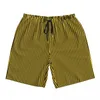 Shorts masculinos listrados verticais ginásio verão amarelo e preto y2k engraçado praia calças curtas masculino esportes rápido seco design troncos